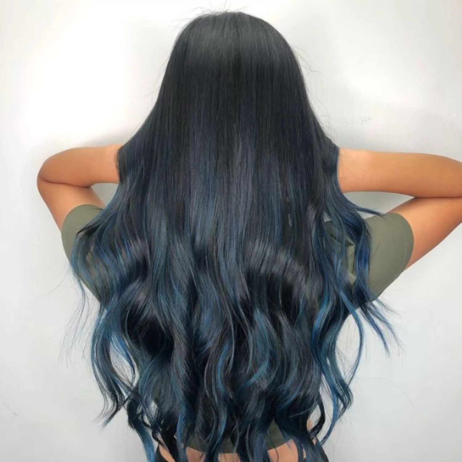Blue-black Hair Color Ideas: Blue-lights hairstyles